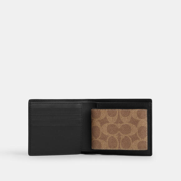 3-In-1 Wallet In Signature Canvas - Picture 3 of 3